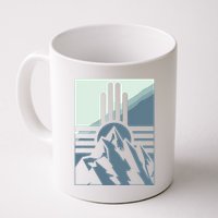 New Mexico State Zia Symbol And Mountains Graphic Design Mug
