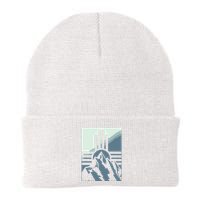 New Mexico State Zia Symbol And Mountains Graphic Design Beanie