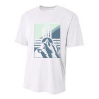 New Mexico State Zia Symbol And Mountains Graphic Design Youth Performance Sprint T-Shirt