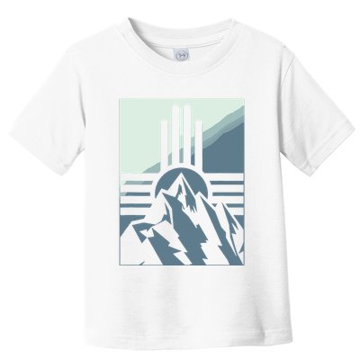 New Mexico State Zia Symbol And Mountains Graphic Design Toddler T-Shirt