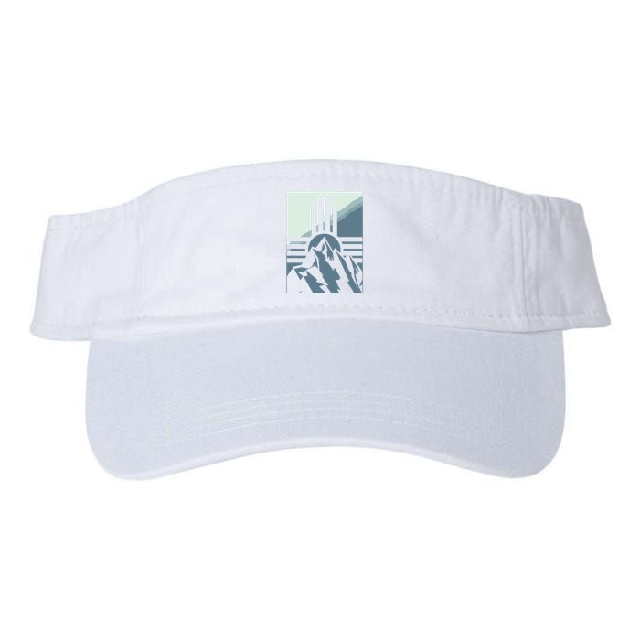New Mexico State Zia Symbol And Mountains Graphic Design Visor