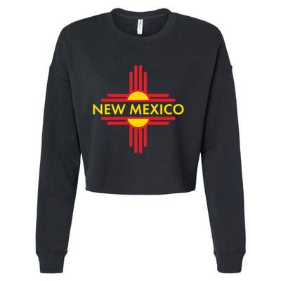 New Mexico State Zia Symbol Design Cropped Pullover Crew