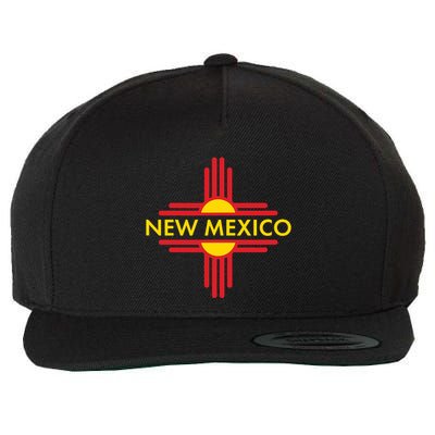 New Mexico State Zia Symbol Design Wool Snapback Cap