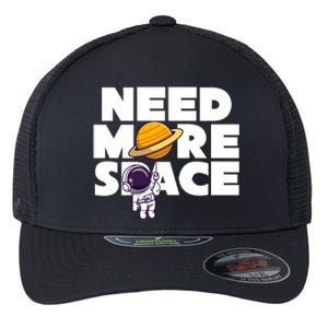 Need More Space Funny Astronaut Flexfit Unipanel Trucker Cap