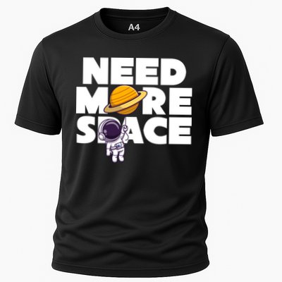 Need More Space Funny Astronaut Cooling Performance Crew T-Shirt