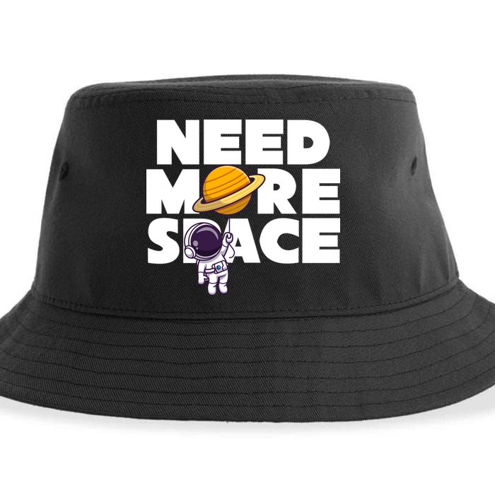 Need More Space Funny Astronaut Sustainable Bucket Hat