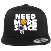 Need More Space Funny Astronaut Flat Bill Trucker Hat