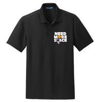 Need More Space Funny Astronaut Dry Zone Grid Polo