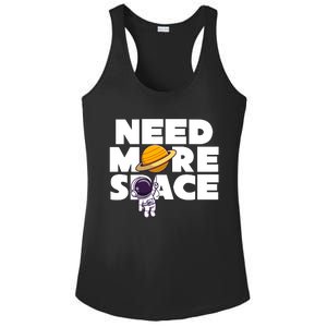 Need More Space Funny Astronaut Ladies PosiCharge Competitor Racerback Tank