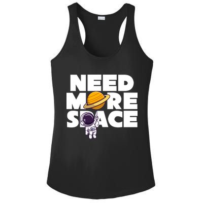Need More Space Funny Astronaut Ladies PosiCharge Competitor Racerback Tank