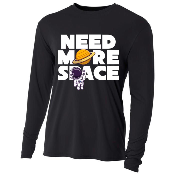 Need More Space Funny Astronaut Cooling Performance Long Sleeve Crew