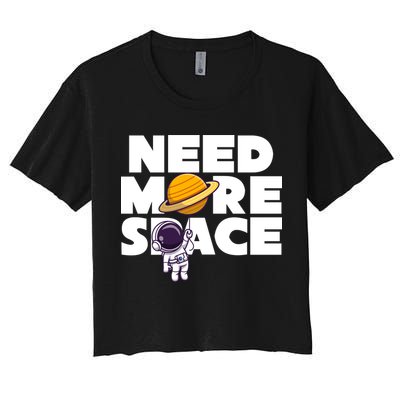 Need More Space Funny Astronaut Crop Top