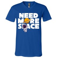 Need More Space Funny Astronaut V-Neck T-Shirt