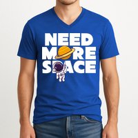 Need More Space Funny Astronaut V-Neck T-Shirt