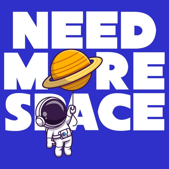Need More Space Funny Astronaut 16 in Basic Backpack