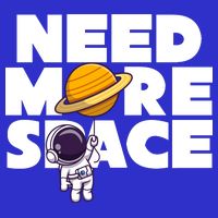 Need More Space Funny Astronaut Tote Bag