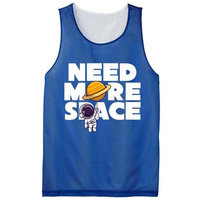 Need More Space Funny Astronaut Mesh Reversible Basketball Jersey Tank