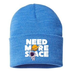 Need More Space Funny Astronaut Sustainable Knit Beanie