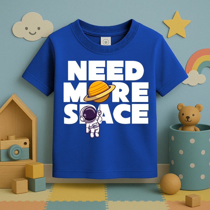 Need More Space Funny Astronaut Toddler T-Shirt