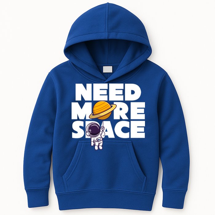 Need More Space Funny Astronaut Kids Hoodie
