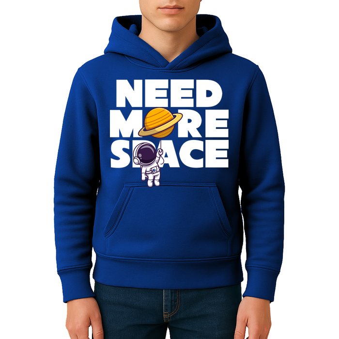 Need More Space Funny Astronaut Kids Hoodie