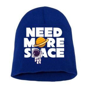 Need More Space Funny Astronaut Short Acrylic Beanie