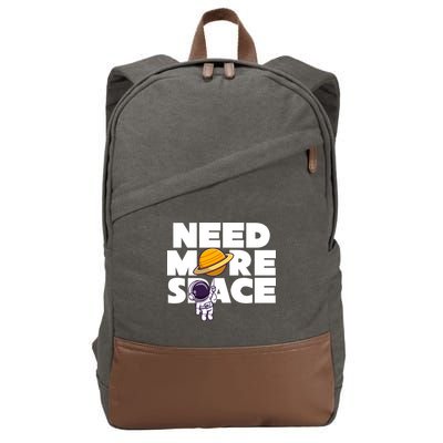 Need More Space Funny Astronaut Cotton Canvas Backpack