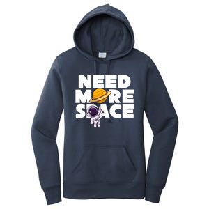 Need More Space Funny Astronaut Women's Pullover Hoodie