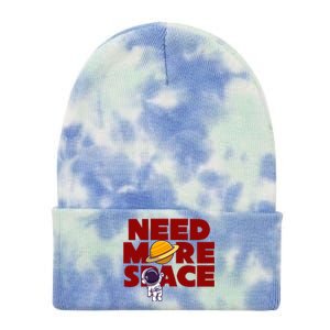 Need More Space Funny Astronaut Tie Dye 12in Knit Beanie