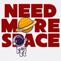 Need More Space Funny Astronaut Garment-Dyed Sweatshirt