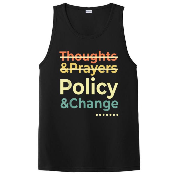 No More Thoughts & Prayers Time For Policy & Change PosiCharge Competitor Tank