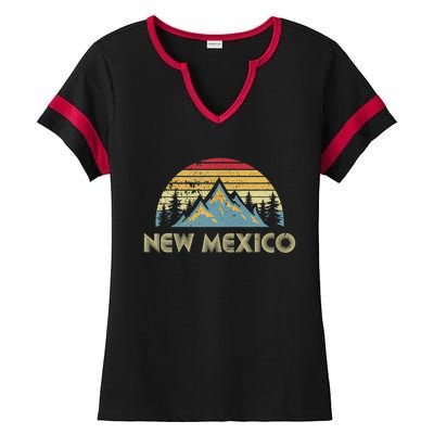 New Mexico Tee Retro Vintage Mountains Nature Hiking Shirt Ladies Halftime Notch Neck Tee