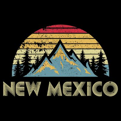 New Mexico Tee Retro Vintage Mountains Nature Hiking Shirt T-Shirt