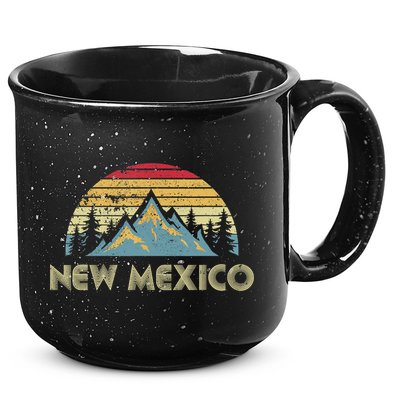 New Mexico Tee Retro Vintage Mountains Nature Hiking Shirt 15oz Campfire Ceramic Mug