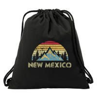 New Mexico Tee Retro Vintage Mountains Nature Hiking Shirt Drawstring Bag