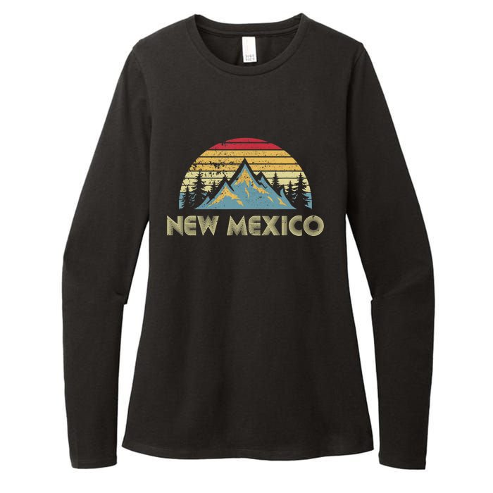 New Mexico Tee Retro Vintage Mountains Nature Hiking Shirt Womens CVC Long Sleeve Shirt