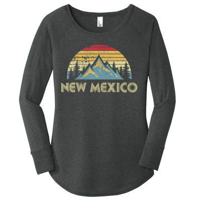 New Mexico Tee Retro Vintage Mountains Nature Hiking Shirt Women's Perfect Tri Tunic Long Sleeve Shirt