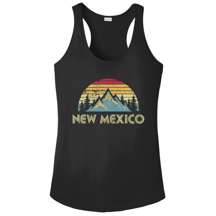 New Mexico Tee Retro Vintage Mountains Nature Hiking Shirt Ladies PosiCharge Competitor Racerback Tank