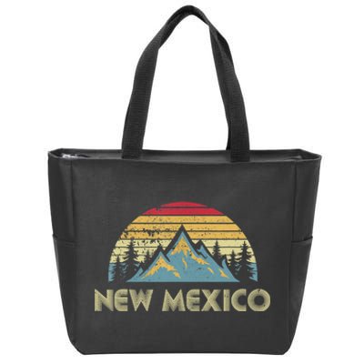 New Mexico Tee Retro Vintage Mountains Nature Hiking Shirt Zip Tote Bag