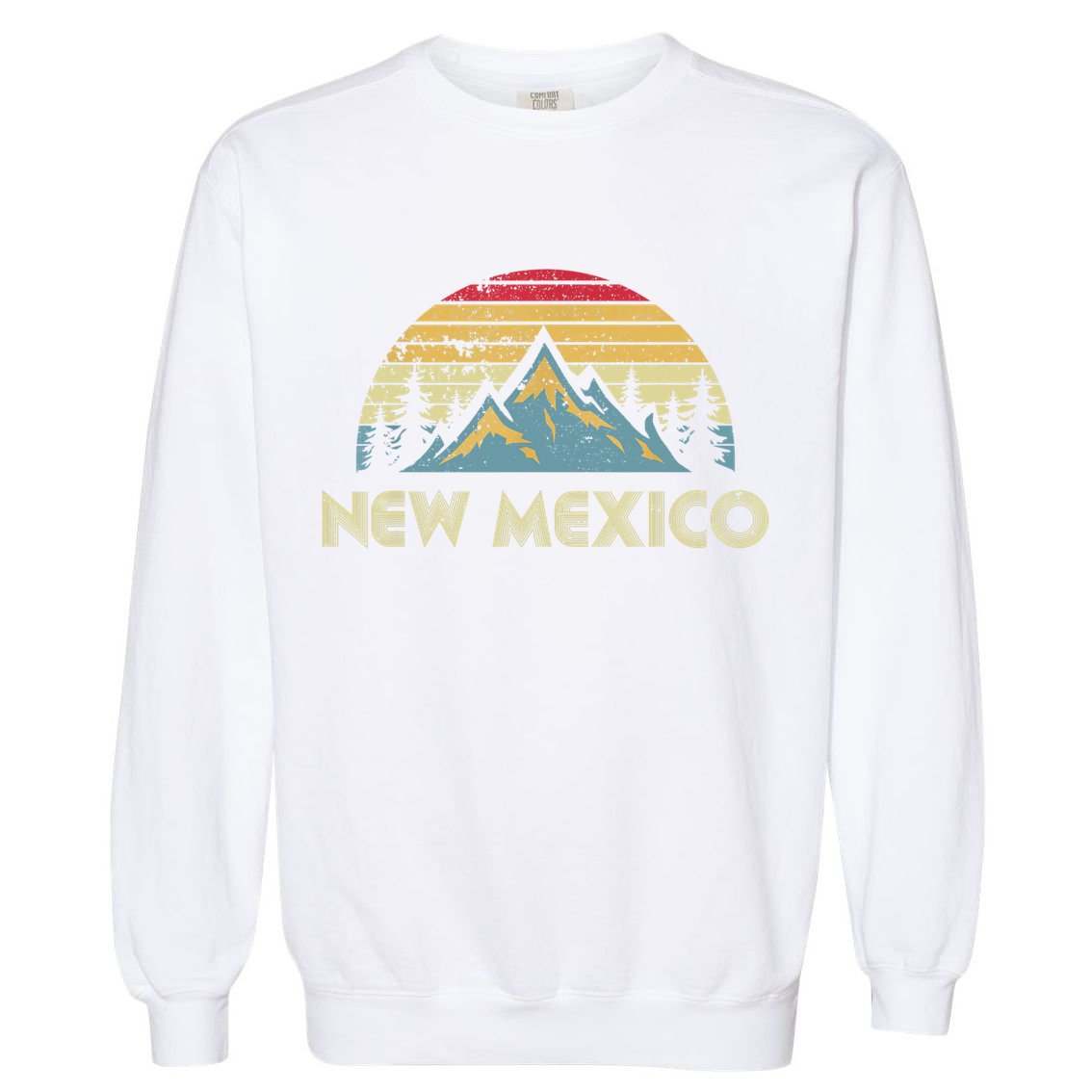 New Mexico Tee Retro Vintage Mountains Nature Hiking Shirt Garment-Dyed Sweatshirt