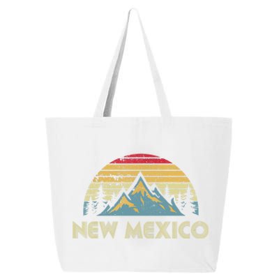 New Mexico Tee Retro Vintage Mountains Nature Hiking Shirt 25L Jumbo Tote