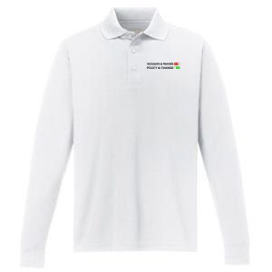 No More Thoughts & Prayers Time For Policy & Change Performance Long Sleeve Polo