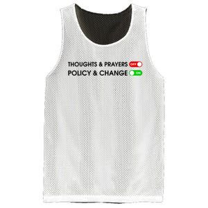 No More Thoughts & Prayers Time For Policy & Change Mesh Reversible Basketball Jersey Tank