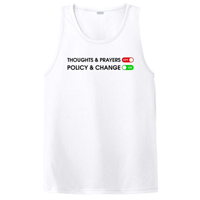 No More Thoughts & Prayers Time For Policy & Change PosiCharge Competitor Tank