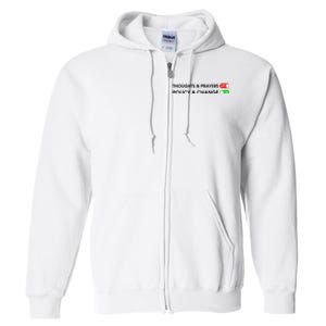 No More Thoughts & Prayers Time For Policy & Change Full Zip Hoodie