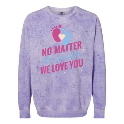 No Matter The Gender We Love You Colorblast Crewneck Sweatshirt