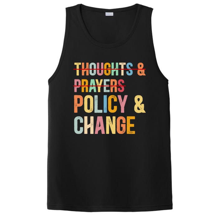 No More Thoughts & Prayers Time For Policy & Change PosiCharge Competitor Tank