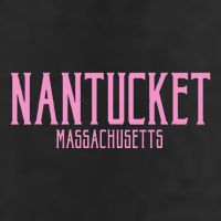 Nantucket Massachusetts Text Print 7 Panel Mesh Trucker Snapback Hat