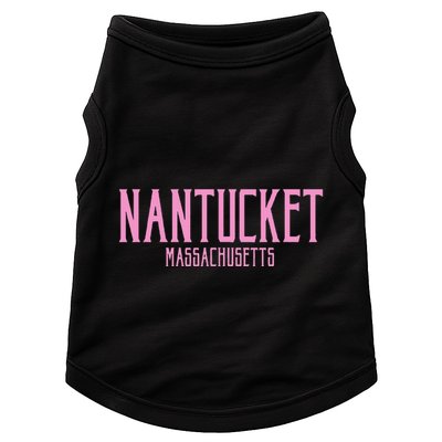 Nantucket Massachusetts Text Print Doggie Tank