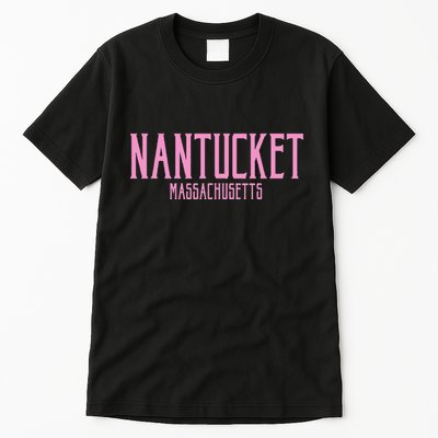 Nantucket Massachusetts Text Print Tall T-Shirt